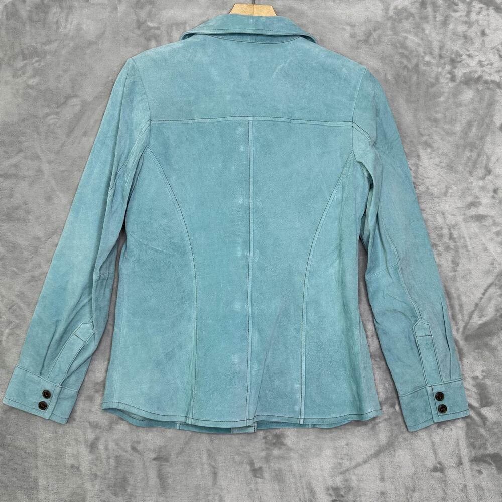 Pendleton Jacket Womens Medium Suede Leather Butt… - image 2